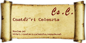 Csatári Celeszta névjegykártya